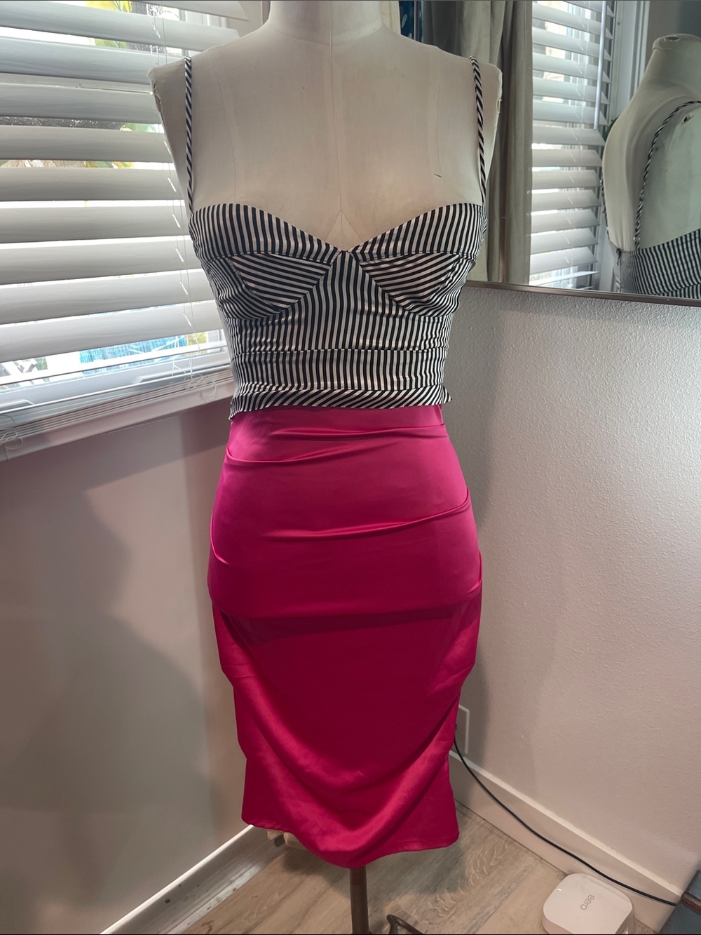 Sexy Rubber Ducky Productions, Inc. Hot Pink Satin Pencil Dress